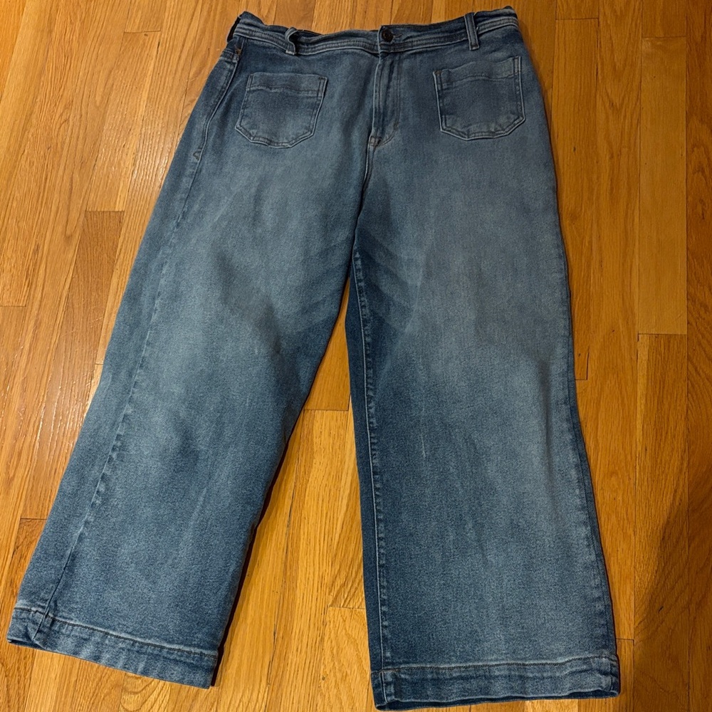 Kensie High-Rise Wide-Leg Jeans in Blue